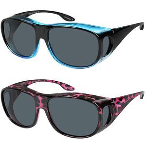 Fit Over Wrap Sunglasses Polarized Lens Wear Over Eyeglasses 100% UV